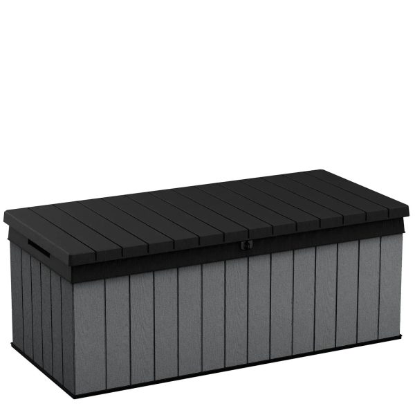 Keter Darwin 100 Gallon Outdoor Storage Box with Evotech+ Composite, Gray - Prioka
