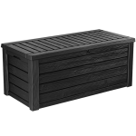 Keter Westwood 150 Gallon Outdoor Storage Bench & Deck Box, Graphite - Prioka