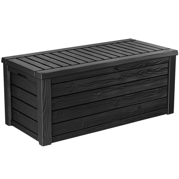 Keter Westwood 150 Gallon Outdoor Storage Bench & Deck Box, Graphite - Prioka