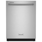 KitchenAid 24″ Fully-Integrated Built-In Dishwashers with 30 Total Wash Jets in PrintShield Stainless Steels
