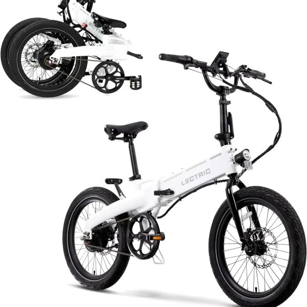 Lectric XP Lite 2.0 Long-Range Foldable Electric Commuter Bike, Arctic White - Prioka