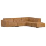 Lennox Leather Sofa with Ottoman – Sienna - Image 8