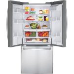 LG LFDS22520S 22 Cu. Ft. Stainless French Door Refrigerator - Image 3