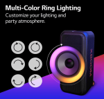 LG XBOOM XL7 Portable Tower Speaker 250W Pixel LED Lighting 20 Hrs Battery XL7S - Image 6