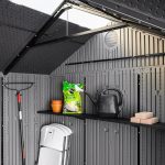 Lifetime 10 ft. x 8 ft. Outdoor Storage Shed, Gray - Image 10