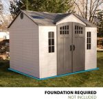 Lifetime 10 ft. x 8 ft. Outdoor Storage Shed, Gray - Image 2