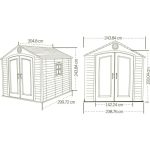 Lifetime 8 ft. x 10 ft. Outdoor Plastic Storage Shed with Floor and Windows (Model 60238) - Image 6