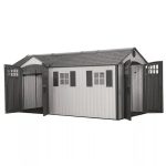Lifetime 8 x 17.5 ft. Dual Entry Outdoor Storage Shed, Tan (Model 60213) - Image 8