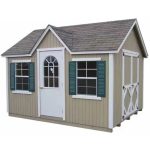 Little Cottage Co. 12 x 10 ft. Classic Wood Cottage Panelized Storage Shed Kit - Prioka