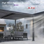 Louvered Pergola 10′ x 14′ Aluminum Pergola w/Independent Roof | 70 mph for stability, Reinforced beams add strength, Hidden drainage keeps dry, Independent louvers customize shade - Image 5