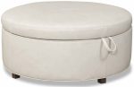 Lulu Leather Storage Ottoman - Prioka
