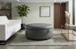 Lulu Leather Storage Ottoman - Image 7