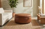 Lulu Leather Storage Ottoman - Image 6