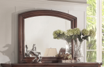 McFerran B608 Storage Sleigh Bedroom Set in Cherry - 2-Drawer Footboard and Bun Feet - Image 4