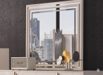 McFerran Home Furnishing B2001 Modern White & Gold Frame Bedroom Set - Image 3