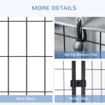 Medium-sized Outdoor Dog Kennel Galvanized Steel Fence with UV-Resistant Oxford Cloth Roof & Secure Lock 47.25" x 47.25" x 54.25" - Image 6