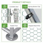 Metal Chicken Coop, Walkin Chicken Runs, Duck Rabbit Enclosure Pen, Outdoor Poultry Cage with Waterproof and Anti-UV Cover for Backyard, Farm, (1" Diameter, 18.7'L x 9.2'W x 6.4'H) - Image 4