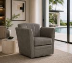 Mila Leather Swivel Chair - Image 5