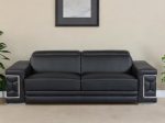 Milan Leather Sofa - Black