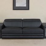 Milan Leather Sofa - Black