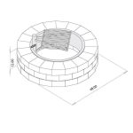 Necessories Wood Burning Fire Pit Kit 48″ w/ Cooking Grate, Concretes in Santa Fes - Image 3