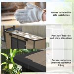 Outsunny 8′ x 4′ Outdoor Storage Shed Light Brown Resin - Image 10