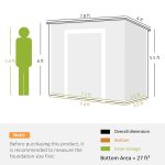 Outsunny 8′ x 4′ Outdoor Storage Shed Light Brown Resin - Image 5