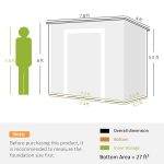 Outsunny 8’×4′ Outdoor Storage Shed Light Brown Resin - Image 5