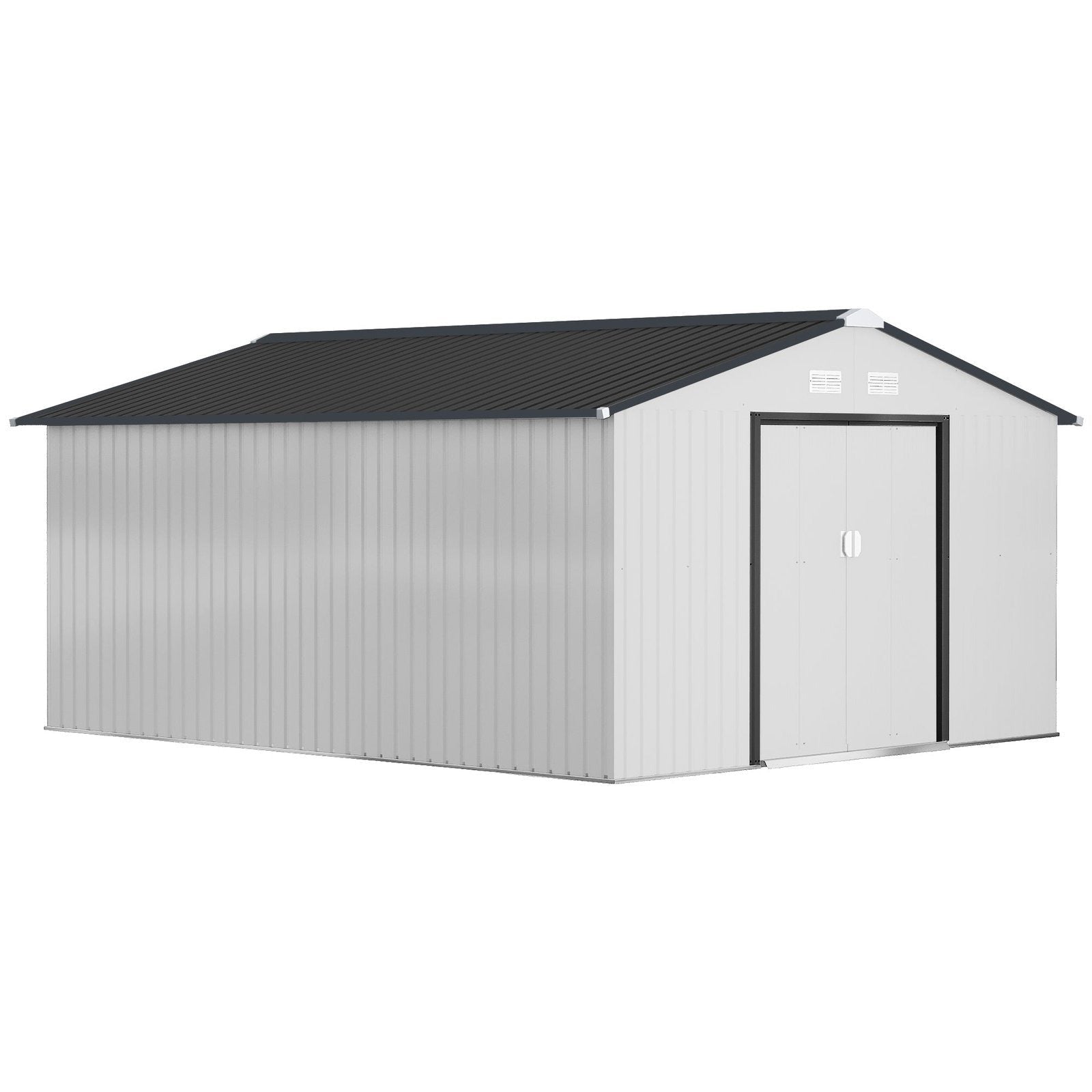 outsunny-outdoor-storage-shed-white-11-x-13-galvanized-steel-3465147 Outsunny Outdoor Storage Shed White 11′ x 13′ Galvanized Steel - Prioka