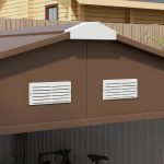 Outsunny Outdoor Storage Shed Yellow 11’×13′ Galvanized Steel - Image 10