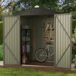 Patiowell 10 ft. W x 12 ft. D Galvanized Steel Outdoor Storage Shed, 119 sq. ft. - Image 3