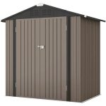 Patiowell 10 ft. W x 12 ft. D Galvanized Steel Outdoor Storage Shed, 119 sq. ft. - Prioka
