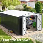 Patiowell 10 x 12 ft. Metal Outdoor Storage Shed, 119 sq. ft. - Image 8