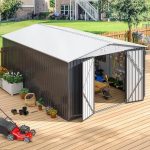 Patiowell 10 x 12 ft. Metal Outdoor Storage Shed, 119 sq. ft. - Image 7