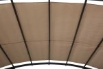 Pergola, Outdoor Steel Arched Pergola with Adjustable Canopy - Image 4