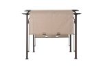 Pergola, Outdoor Steel Arched Pergola with Adjustable Canopy - Image 7