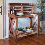 Potting Table/Bench/Serving Bar - Acacia Wood - Image 13