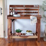 Potting Table/Bench/Serving Bar - Acacia Wood - Image 6