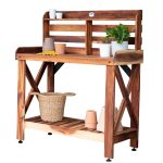 Potting Table/Bench/Serving Bar - Acacia Wood - Image 11