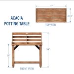 Potting Table/Bench/Serving Bar - Acacia Wood - Image 4