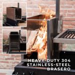 Premium Argentine/Santa Maria BBQ Grill with Wood Fire and Charcoal Grill - Image 11