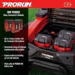 PRORUN PZT60V42 60V 42-inch Brushless Electric Zero Turn Riding Lawn Mower - Image 9