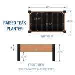 Raised Planter 100% Authentic Teak Wood - Image 4