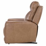 Raze Leather Power Lift Recliner With Articulating Headrest And Lumbar In Light Brown - Image 4