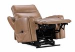Raze Leather Power Lift Recliner With Articulating Headrest And Lumbar In Light Brown - Image 15