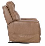 Raze Leather Power Lift Recliner With Articulating Headrest And Lumbar In Light Brown - Image 5