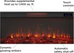 Real Flame Malie 68″ Electric Fireplace with Mantel & Remote Control - Image 2