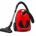 Red Canister Vacuum Cleaner with Hose, Telescopic Wand and Floor Nozzle