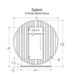 Salem 2 Person Barrel Sauna - Image 11