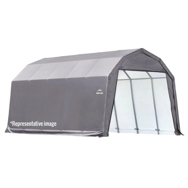 ShelterCoat Custom Round Wind and Snow Rated Shelter, 12 ft. x 20 ft. x 8 ft. Standard PE 9 oz. Grays - Prioka